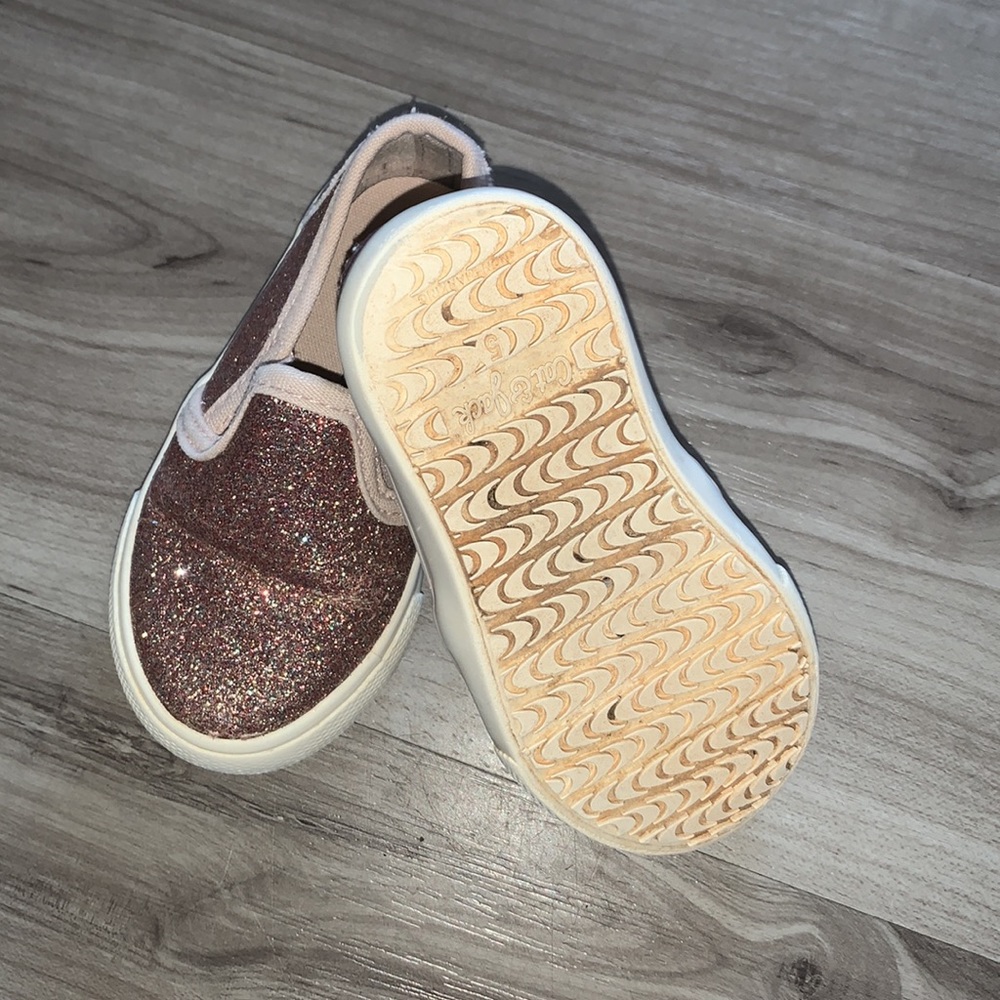 Cat and Jack Slip-on Pink Glitter Shoes 5 - Picture 6 of 7